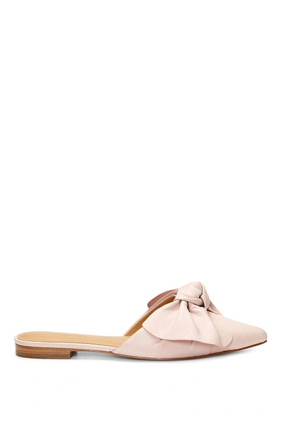 Rebecca Minkoff Women's Alexis Leather Bow Pointed Toe Mules In Millennial Pink