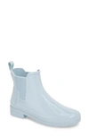 Hunter 'original Refined' Chelsea Rain Boot In Fountain Blue