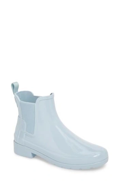 Hunter 'original Refined' Chelsea Rain Boot In Fountain Blue