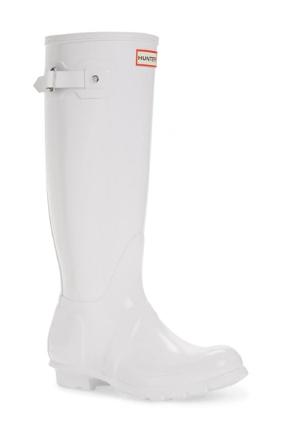 Hunter Original High Gloss Boot In White/ White