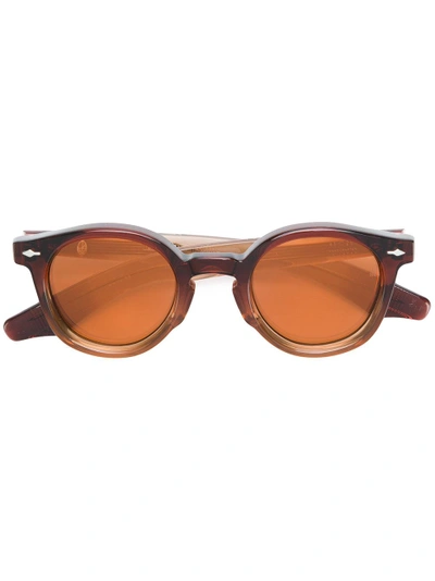Jacques Marie Mage Felix Round Frame Sunglasses In Brown