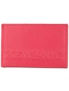 Calvin Klein 205w39nyc Embossed Logo Cardholder In Red