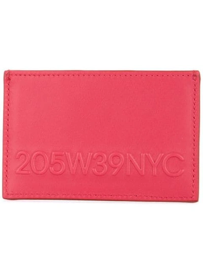 Calvin Klein 205w39nyc Embossed Logo Cardholder In Red