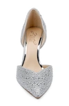 Jewel Badgley Mischka Grace D'orsay Pointed Toe Pump In Silver
