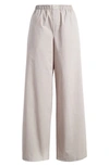 Skims Gender Inclusive Cotton Poplin Pajama Pants In Silver