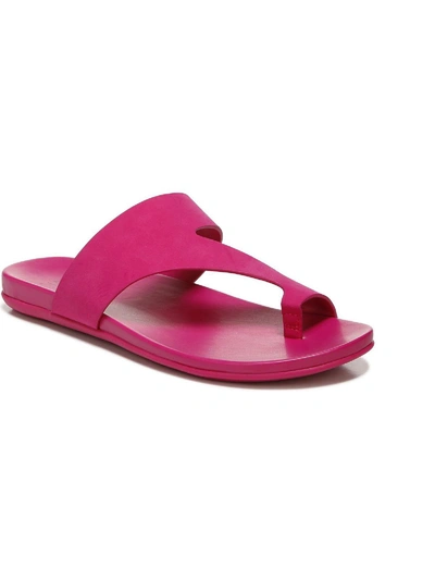 Naturalizer Genn-bolt Womens Faux Leather Slip On Slide Sandals In Pink