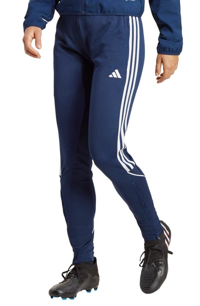 Adidas Originals Women's Slim-fit Full-length High-rise Leggings In Team Navy Blue/black