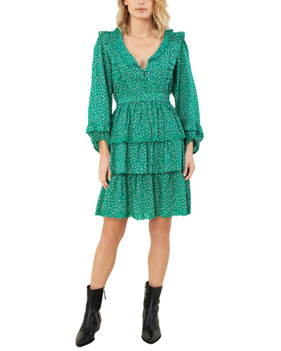 Hale Bob Printed Tiered Dress In Green