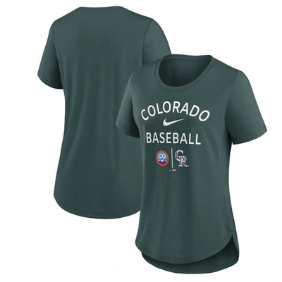 Nike Hunter Green Colorado Rockies City Connect Tri-blend T-shirt