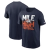 Nike Navy Denver Broncos Local Essential T-shirt In Blue