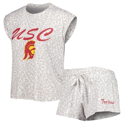 Concepts Sport Cream Usc Trojans Montana T-shirt & Shorts Sleep Set
