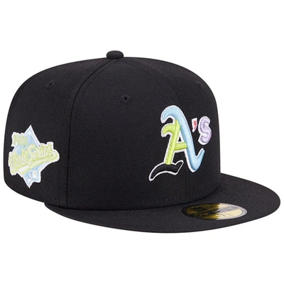 New Era Black Oakland Athletics Multi-color Pack 59fifty Fitted Hat