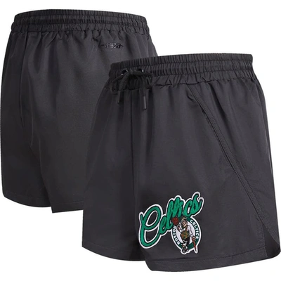 Pro Standard Black Boston Celtics Script Woven Shorts