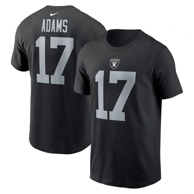 Nike Men's  Davante Adams Black Las Vegas Raiders Player Name And Number T-shirt