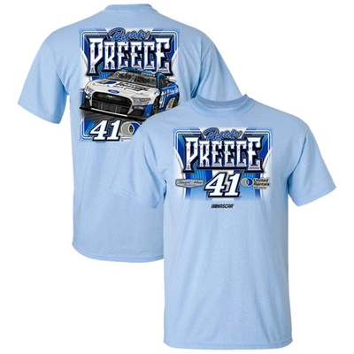 Stewart-haas Racing Team Collection Ryan Preece Light Blue Nascar No. 41 Car T-shirt