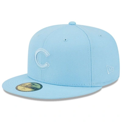 New Era Light Blue Chicago Cubs 2023 Spring Color Basic 59fifty Fitted Hat