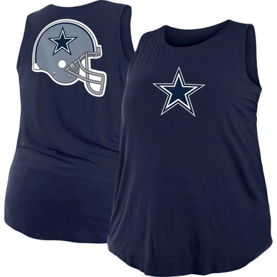 New Era Navy Dallas Cowboys Plus Size Tank Top