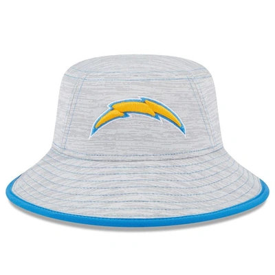 New Era Gray Los Angeles Chargers Game Bucket Hat