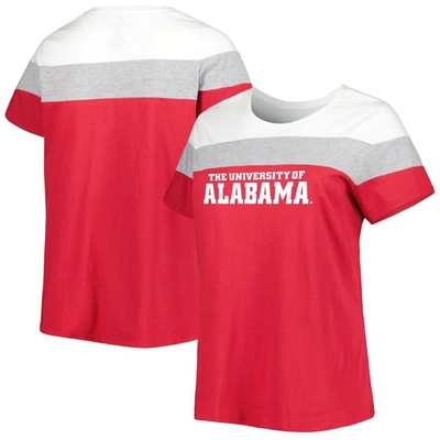 Profile Crimson Alabama Crimson Tide Plus Size Split Body T-shirt