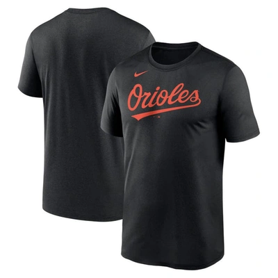 Nike Black Baltimore Orioles New Legend Wordmark T-shirt In Black