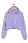 Bella+canvas Solid Crop Hoodie In Dark Lavender