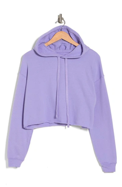 Bella+canvas Solid Crop Hoodie In Dark Lavender