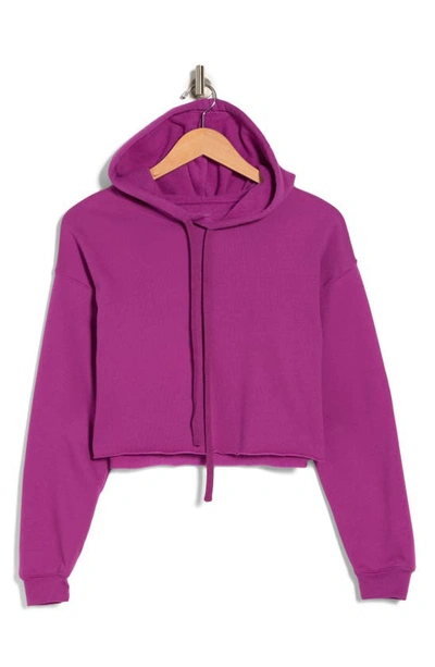 Bella+canvas Solid Crop Hoodie In Violetta