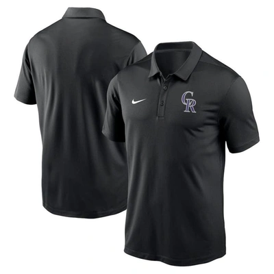 Nike Black Colorado Rockies Agility Performance Polo