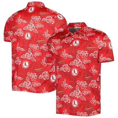 Reyn Spooner Red St. Louis Cardinals Cooperstown Collection Puamana Print Polo