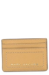 Marc Jacobs Leather Card Case In Iced Coffee