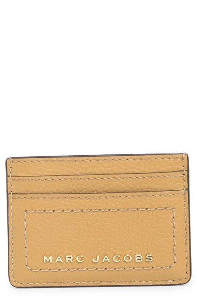 Marc Jacobs Leather Card Case In Iced Coffee