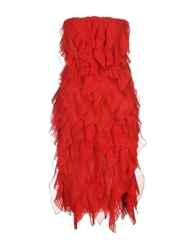 Oscar De La Renta Knee-length Dress In Red