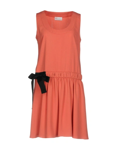 Red Valentino Short Dress In Coral