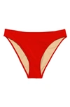 Nu Swim High Cut Bikini Bottoms In Paprika