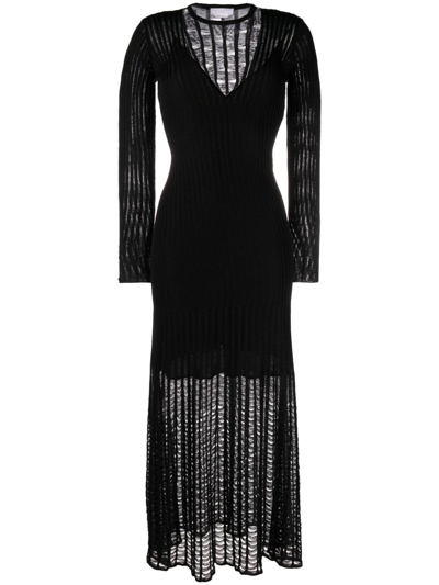 Gabriela Hearst Maia Knit Silk Dress In Black