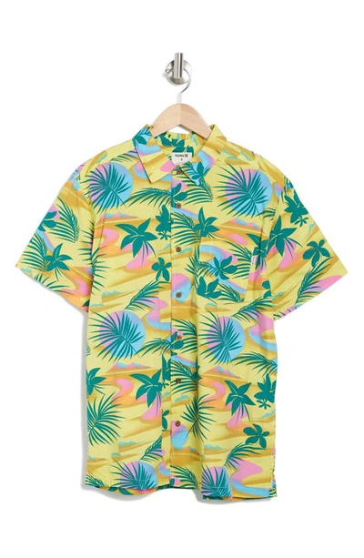 Hurley Rincon Floral Short Sleeve Button-up Shirt In Illum Gren