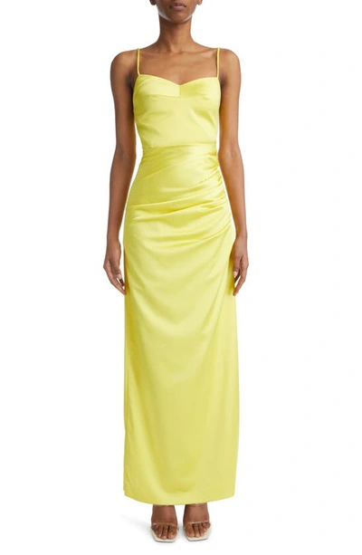 Gauge81 Vona Draped Dress In Yellow