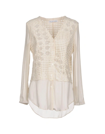 Chelsea Flower Lace Shirts & Blouses In Beige