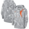 Nike Silver Wnba Logowoman Team 13 Tie-dye Pullover Hoodie In Grey