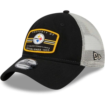 New Era Black Pittsburgh Steelers Property Trucker 9twenty Snapback Hat