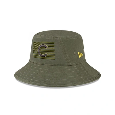 New Era Green Chicago Cubs 2023 Armed Forces Day Bucket Hat