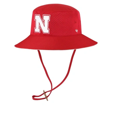 47 '  Scarlet Nebraska Huskers Panama Pail Bucket Hat