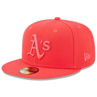 New Era Red Oakland Athletics 2023 Spring Color Basic 59fifty Fitted Hat