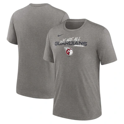 Nike Heather Charcoal Cleveland Guardians We Are All Tri-blend T-shirt