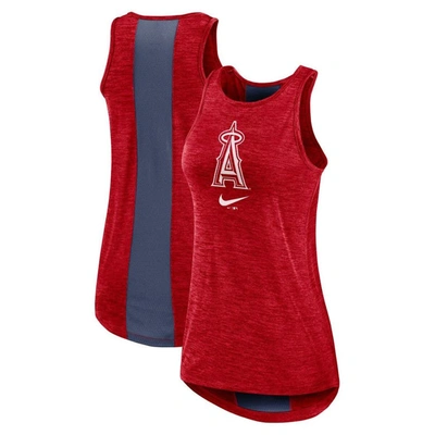 Nike Red Los Angeles Angels Right Mix High Neck Tank Top