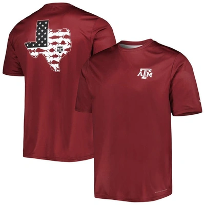 Columbia Men's  Maroon Texas A&m Aggies Terminal Tackle Omni-shade T-shirt