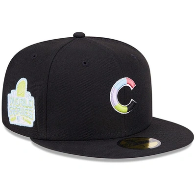 New Era Black Chicago Cubs Multi-color Pack 59fifty Fitted Hat