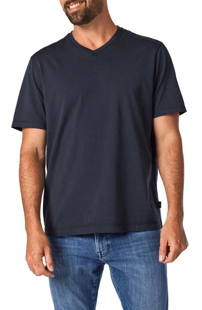 34 Heritage Deconstructed V-neck Pima Cotton T-shirt In Blueberry