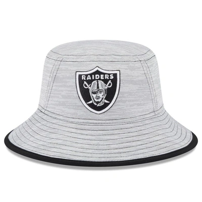 New Era Gray Las Vegas Raiders Game Bucket Hat