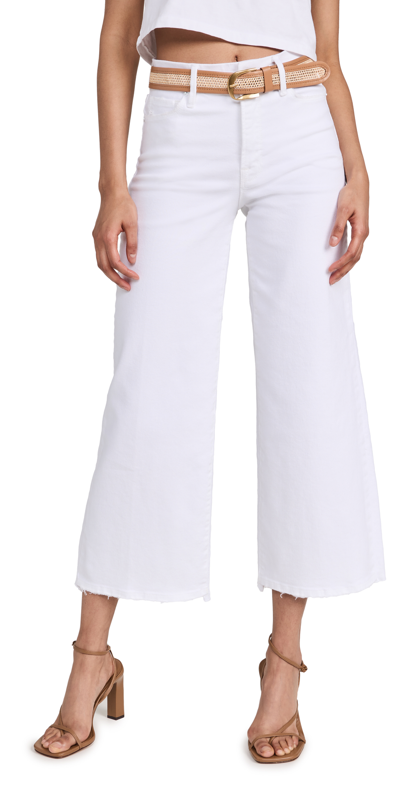 Good American Good Waist Crop Palazzo Jeans In White001